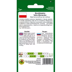 PNOS 10g Rzodkiewka Tetra Iłówiecka Nasiona warzyw Odmiana średnio wczesna Soczysty miąższ