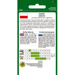 PNOS 0,4g Sałata Masłowa Justyna Nasiona warzyw Delikatna Plenna Smaczna Odporna na choroby
