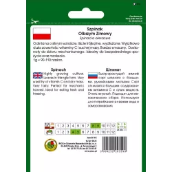 PNOS 20g Szpinak Olbrzym Zimowy Nasiona warzyw Odmiana zimująca Smaczny Dużo witaminy C