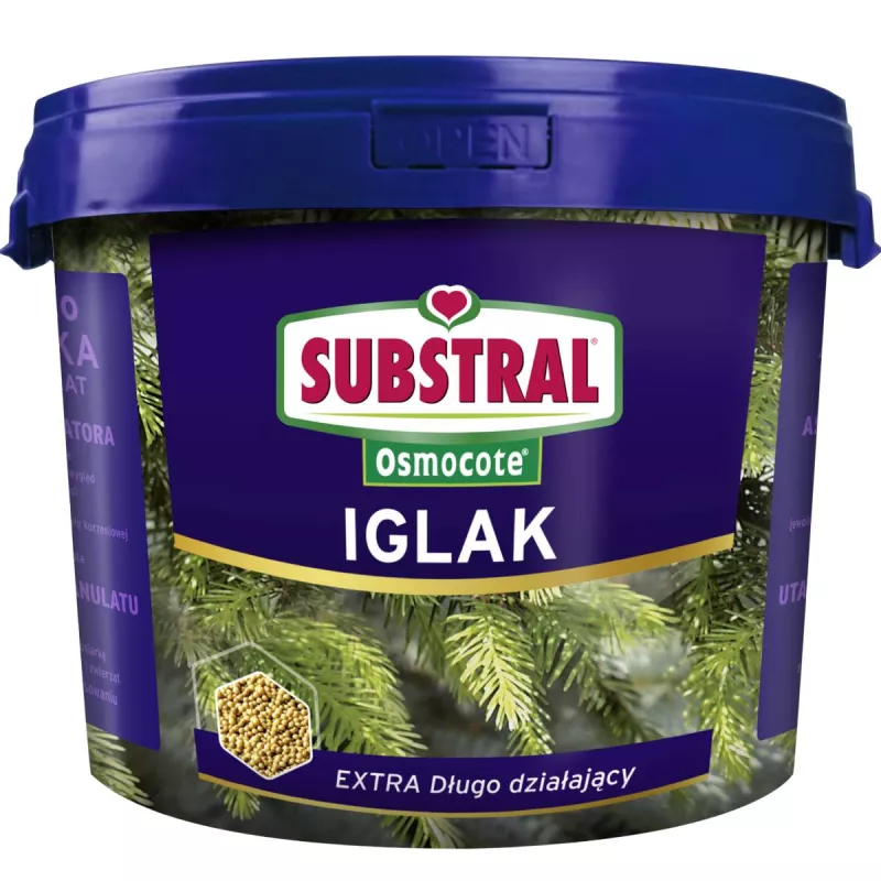Substral 5 kg Nawóz Osmocote do iglaków Długo działający Zapobiega brązowieniu Pobudza wzrost