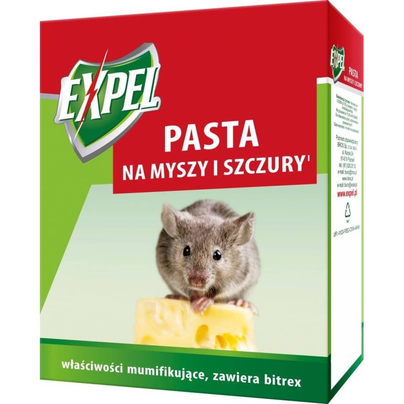 Expel 100g Pasta na myszy szczury Mokra Trutka Mumifikująca Bitrex