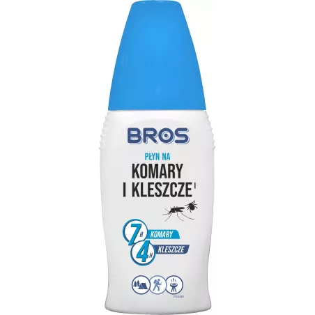 Bros 100 ml Płyn na komary kleszcze 8 godzin ochrony Spray na ciało Komary tropikalne