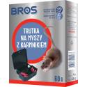 Bros 60g Karmnik z trutką stacja na myszy higieniczne wyłożenie deratyzacja