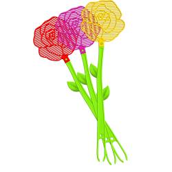 Bros Packa na muchy kwiatek łapka muchobijka plastikowa dekoracyjna różne kolory