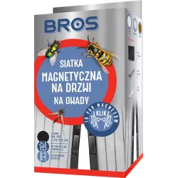 BROS 160x220cm Siatka na drzwi od owadów Moskitiera na magnesy Czarna Duża