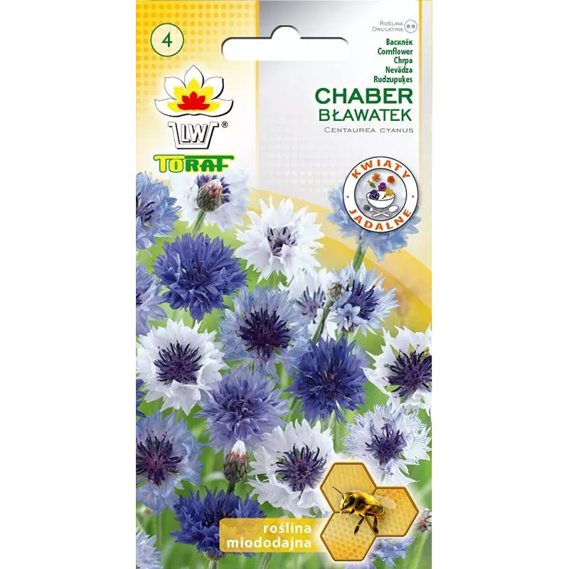 Toraf 2g Chaber bławatek niebieski Nasiona kwiatów Miododajny Roślina lecznicza