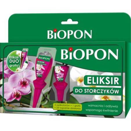 Biopon 5x15ml Eliksir do storczyków odżywka wzmacnia i regeneruje Długie kwitnienie