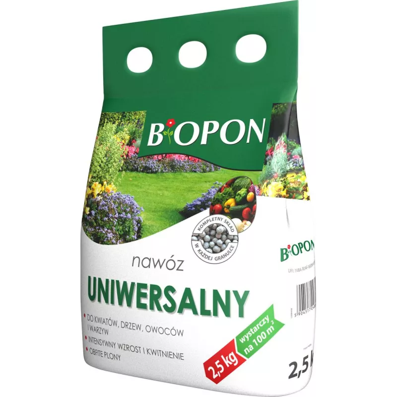 Biopon 2,5kg Nawóz uniwersalny granulowany do wszystkich upraw ogrodowych warzywa owoce kwiaty
