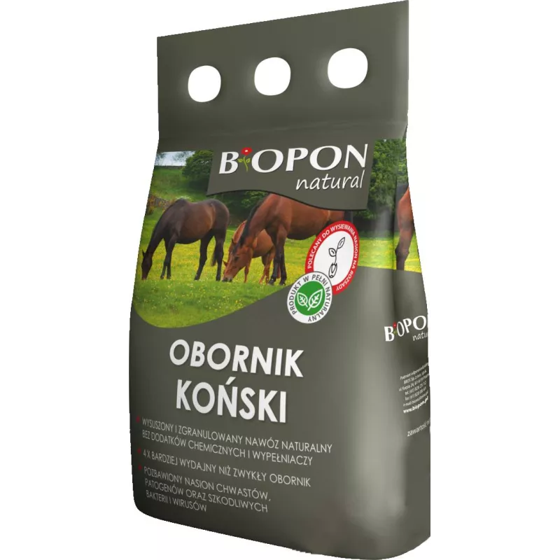 Biopon 10 l Obornik granulowany koński BIO nawóz ekologiczny obfite plonowanie