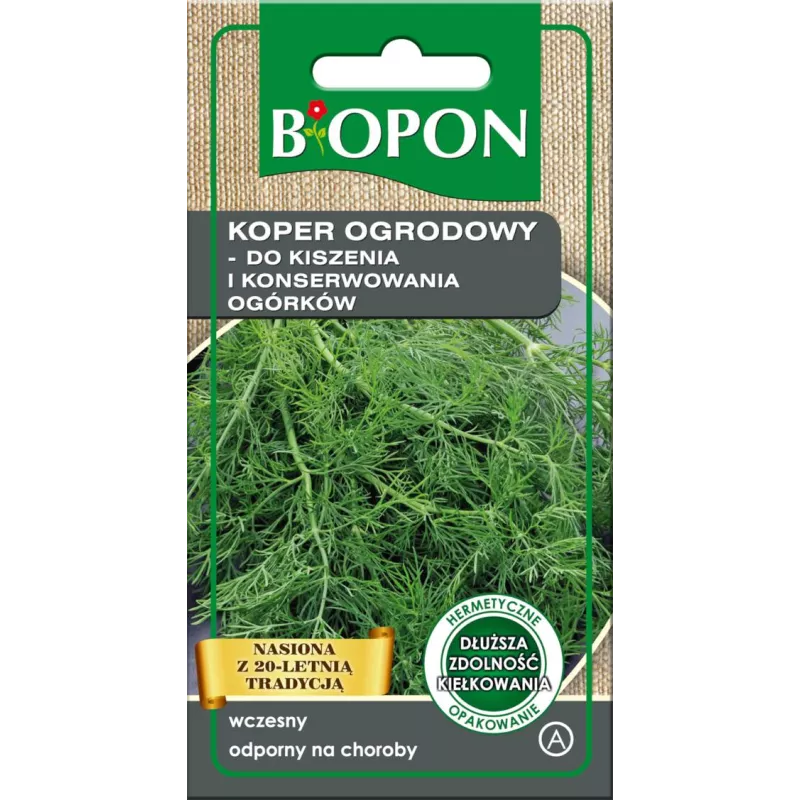Biopon 4g Koper Sprinter Kiszenie Konserwowanie Ogórków Nasiona warzyw Aromatyczna zielona nać