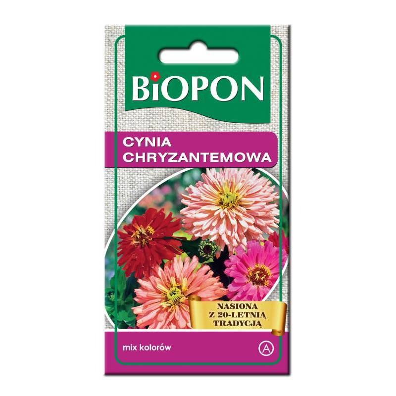 Biopon 1g Cynia Chryzantemowa Mix Nasiona kwiatów Mieszanka kolorów Rabatki Bukiety Kwiat cięty