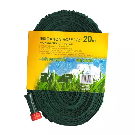 RAMP Wąż ogrodowy Nawadniający AQUA DROP 1/2" 20m WON20 Precyzyjne nawadnianie Oszczędzanie wody Przepuszczający wodę