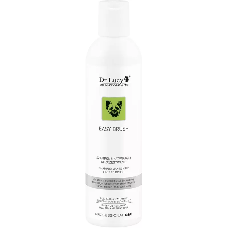 Dr Lucy Pro 250ml Szampon EASY BRUSH ułatwiający rozczesywanie sierści psa Olej jojoba Witaminy