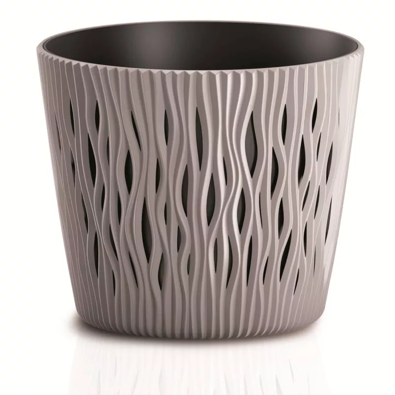 Prosperplast Doniczka Sandy Round DSR130 Kolor Mocca Mieszkanie Taras Aloes