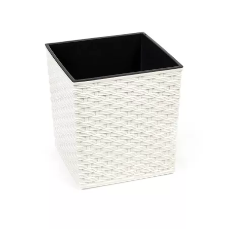 LAMELA Doniczka Juka Rattan Kremowy 19x19 + Wkład Donica Ogród