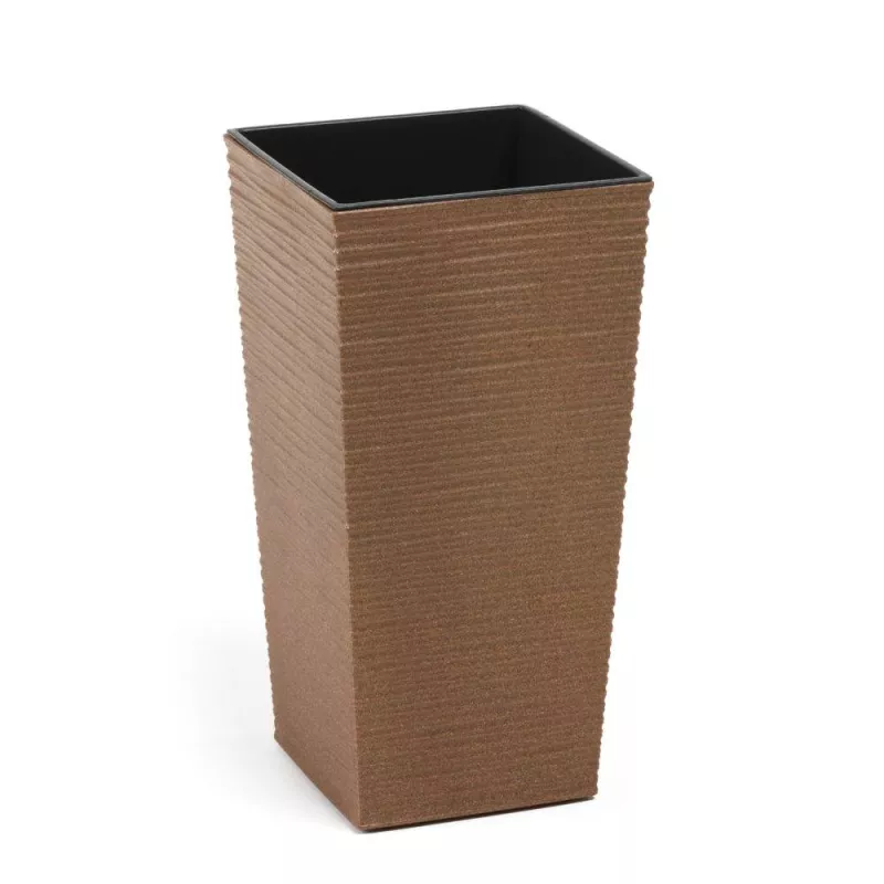 LAMELA Doniczka Finezja Dłuto ECO Drewno 25x25 + Wkład Donica ekologiczna