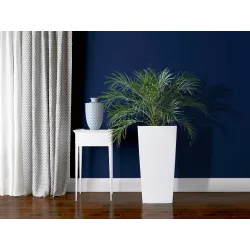 LAMELA Doniczka Finezja Połysk Biały 25x25 + Wkład Donica Gładka