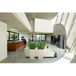 LAMELA Doniczka Finezja Połysk Cappuccino 25x25 + Wkład Śliska Donica