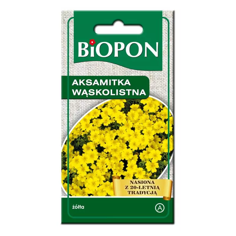Biopon 0,3g Aksamitka wąskolistna żółta Nasiona kwiatów Jednoroczna Rabaty