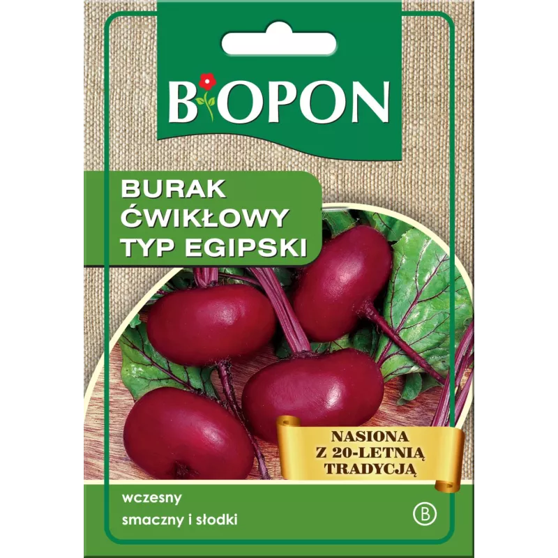 Biopon 15g Burak Ćwikłowy Egipski Nasiona warzyw Wczesny Smaczny Słodki