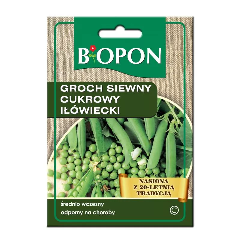 Biopon 40g Groch siewny Łuskowy Iłówiecki Nasiona warzyw Średniowczesny Odporny