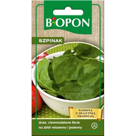 Biopon 10g Szpinak Matador Nasiona warzyw Duże liście Mrożenie Sałatki