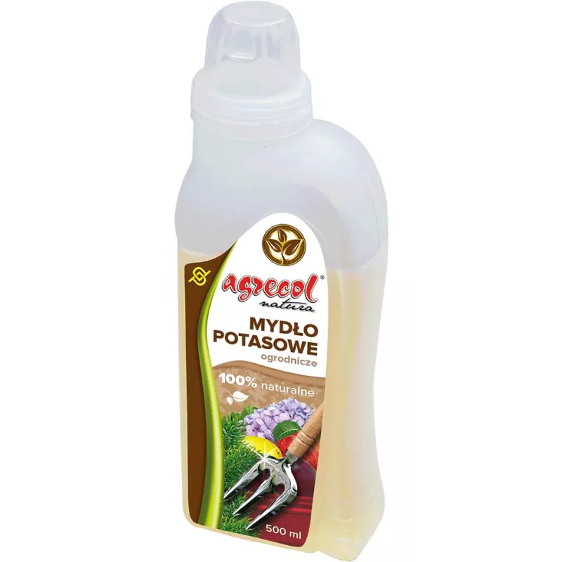 Agrecol 500ml Mydło ogrodnicze potasowe czosnkowe ECO Mycie narzędzi Usuwa osady