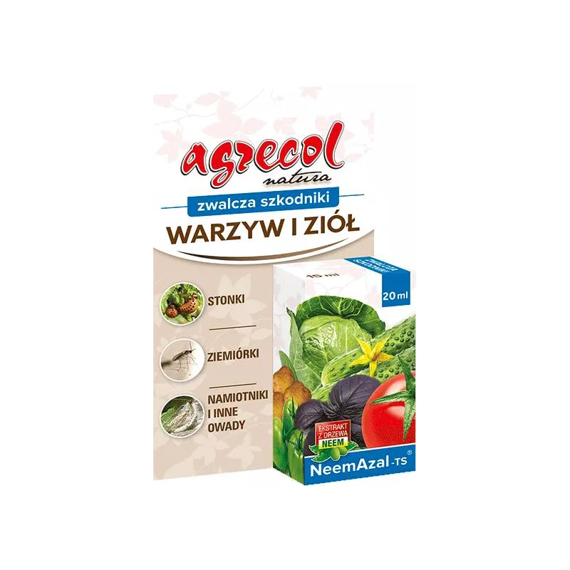 Agrecol 20 ml NeemAzal T/S Środek owadobójczy ECO Szkodniki warzyw ziół Stonka Mszyca