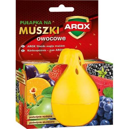 Arox 15ml Pułapka na muszki owocówki Gruszka + Płyn Wabik Przynęta