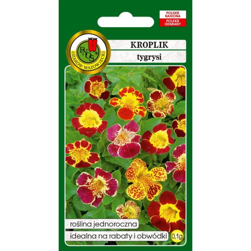 PNOS 0,1g Kroplik Tygrysi mieszany Nasiona kwiatów Jednoroczny Rabaty Obwódki