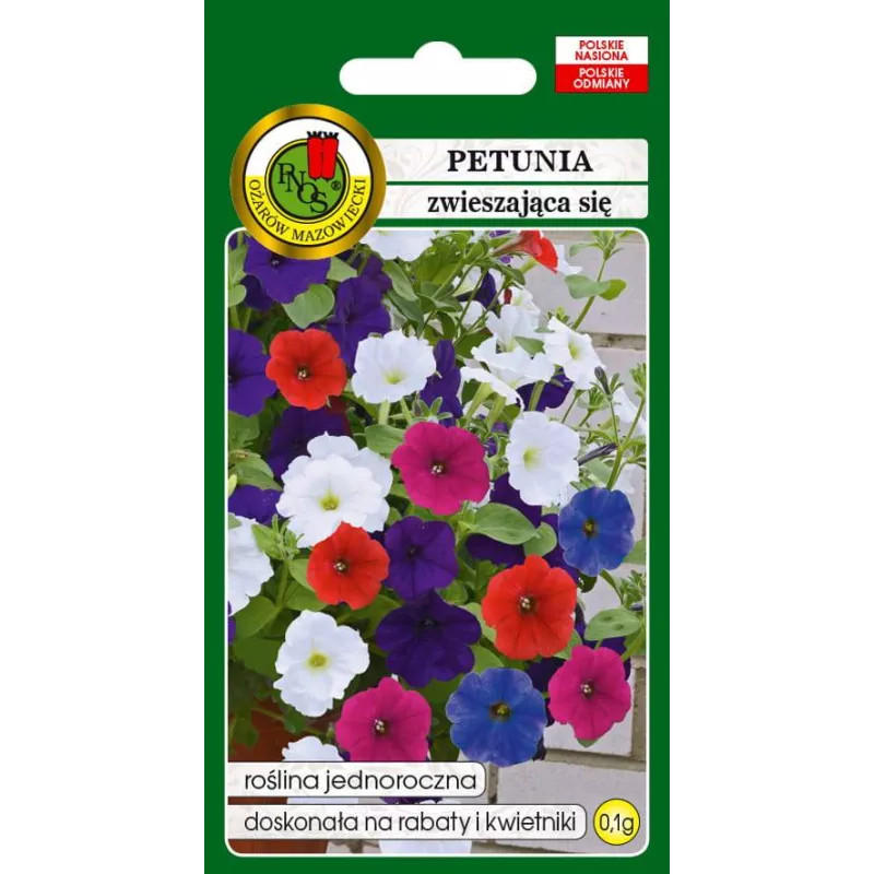 PNOS 0,1g Petunia Zwieszająca się Mix Nasiona kwiatów Zwisająca Balkon Kwietnik