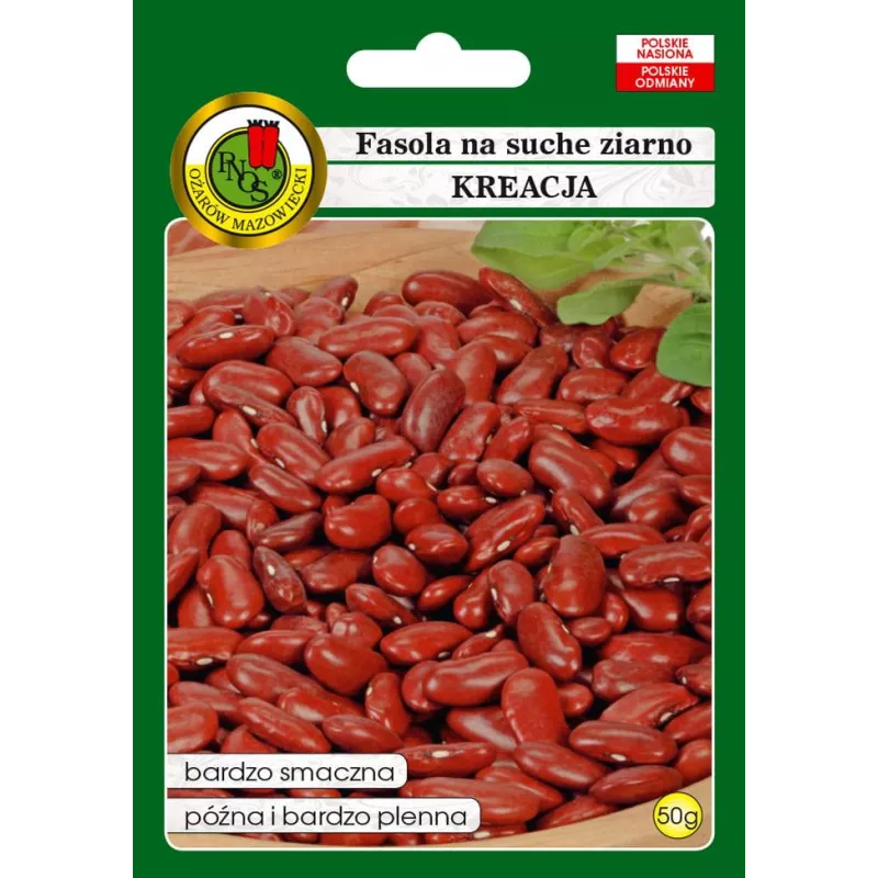 PNOS 50g Fasola Kreacja Nasiona warzyw Na suche nasiona Czerwona Późna Plenna