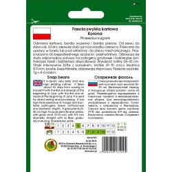 PNOS 50g Fasola Szparagowa Karłowa Korona Nasiona warzyw Wczesna Bardzo Plenna Żółta