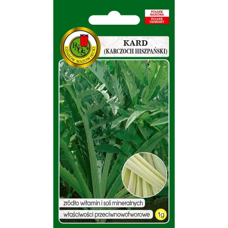 PNOS 1g Karczoch Hiszpański Kard Nasiona warzyw Zapobiega nowotworom Źródło witamin minerałów