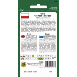 PNOS 2g Okra Clemsom Spineless Nasiona warzyw Zielona Zamiast fasolki Zioła