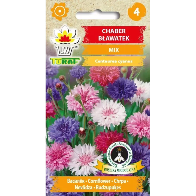 Toraf 2g Chaber bławatek Mix Nasiona kwiatów Odmiana lecznicza Miododajny