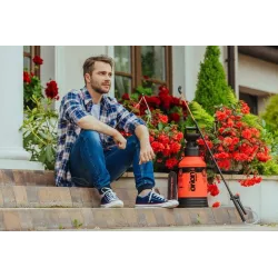 Kwazar 3l Orion Super Opryskiwacz ciśnieniowy + Osłona herbicydowa Sady Szklarnie Ogrody Mocny