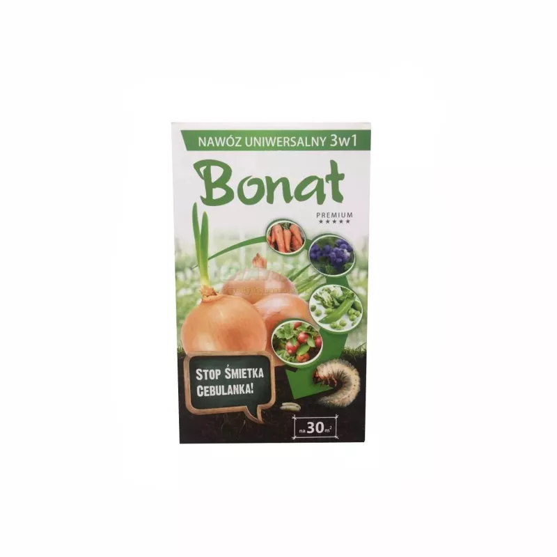 BONAT 1kg Nawóz organiczny STOP! Śmietka Cebulanka Zwalcza Zapobiega Bezpieczny Granulowany Naturalny