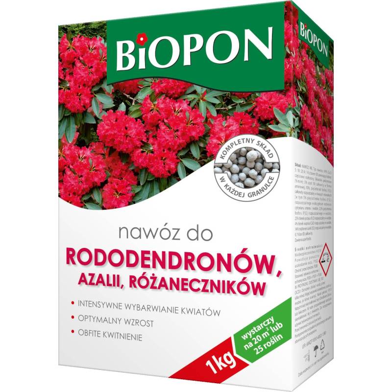 Biopon 1 kg Nawóz do rododendronów, azalii i różaneczników obfite kwitnienie zakwaszający