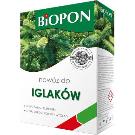 Biopon 5 kg Nawóz do iglaków granulowany intensywna zieleń zdrowych roślin
