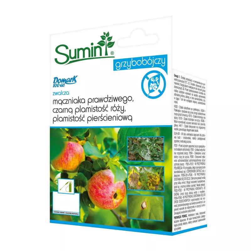 Sumin 10ml Domark 100EC Środek grzybobójczy Zwalcza Czarną plamistość róż Mączniaka prawdziwego