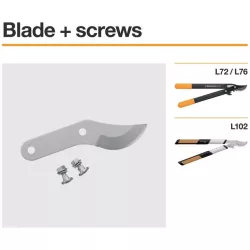 Fiskars Zestaw Ostrze + Śruby 1026284 Do sekatorów L102 L72 L76 Części wymienne