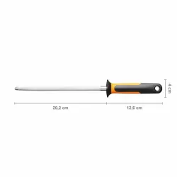 Fiskars Ostrzałka stalowa 20cm 1057549 Ostrzenie noży nożyczek Długa Powłoka SoftGrip