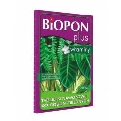 Biopon Plus 20szt. Tabletki nawozowe do roślin zielonych z witaminami