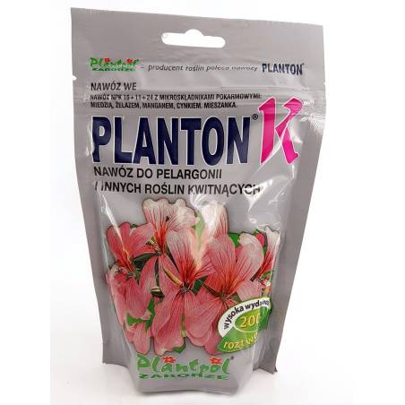 Planton K 200 g Nawóz do pelargonii i kwitnących Sundavilli Niecierpków Hibisksów Begonii Fuksji