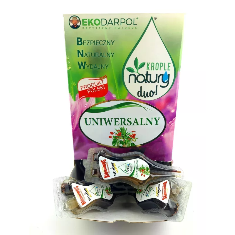 Ekodarpol 28szt x40ml Aplikator Duo Uniwersalny Nawóz BIO Humus Active+Extra rośliny domowe