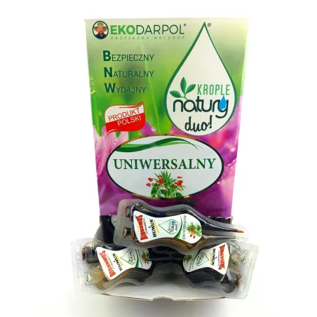 Ekodarpol 28szt x40ml Aplikator Duo Uniwersalny Nawóz BIO Humus Active+Extra rośliny domowe