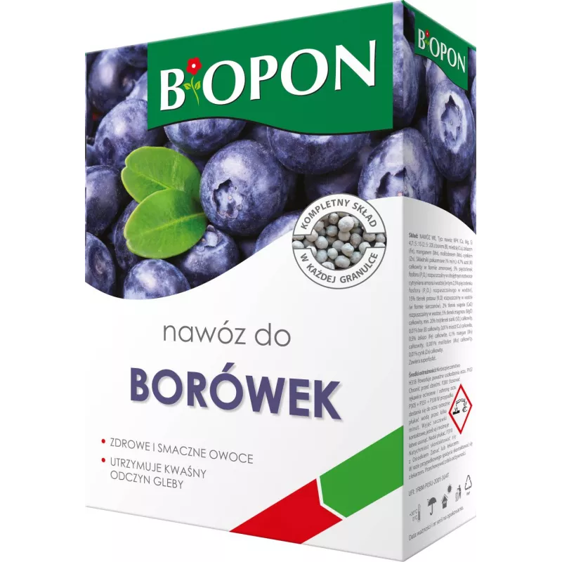 Biopon 3 kg Nawóz granulowany do borówek zakwaszający rośliny kwasolubne