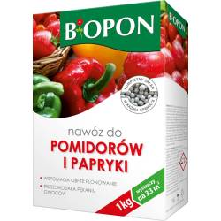 Biopon 1 kg Nawóz do pomidorów i papryki obfite plonowanie zapobiega pękaniu owoców