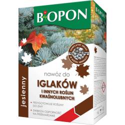 Biopon 1 kg Nawóz jesienny do iglaków wspomaganie procesów drewnienia wybarwienie igieł